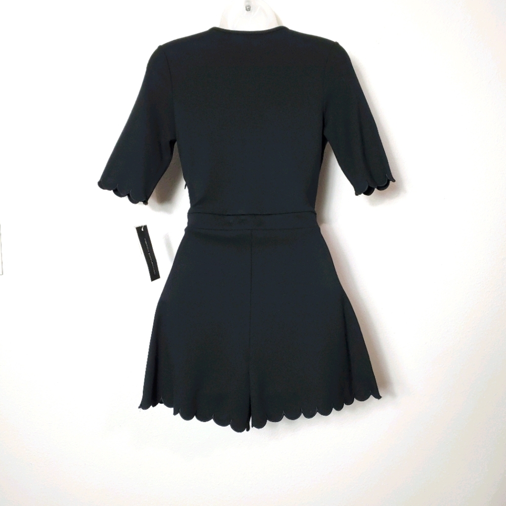 French Connection Beau Scallop-Trim Romper - US 4 - Picture 4 of 11